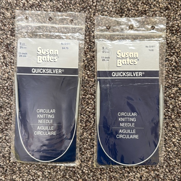 Susan Bates QuickSilver 11" Circular Knitting Needles (2 Sizes) - Picture 1 of 3